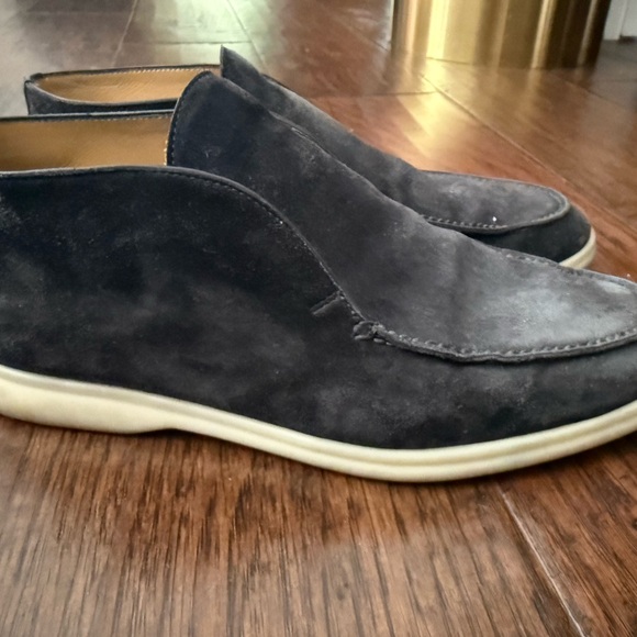 Loro Piana Men's Black Suede Loafers - Picture 3 of 6